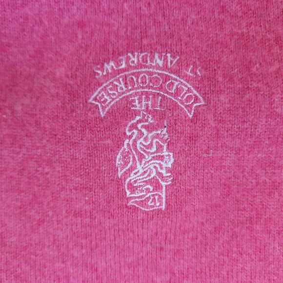 Peter Millar Women's L Pink Cashmere Turtleneck Sweater Old Course St. Andrews - Picture 9 of 11